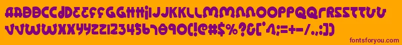 LionelCondensed Font – Purple Fonts on Orange Background