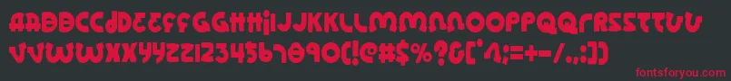 LionelCondensed Font – Red Fonts on Black Background