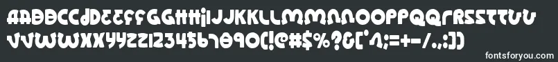 フォントLionelCondensed – 黒い背景に白い文字