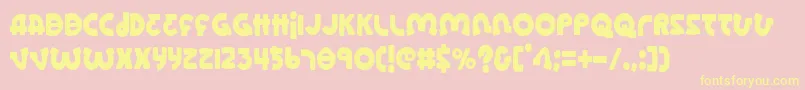 LionelCondensed Font – Yellow Fonts on Pink Background