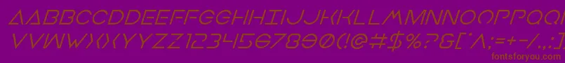 Earthorbitersuperital Font – Brown Fonts on Purple Background