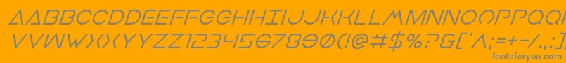 Earthorbitersuperital Font – Gray Fonts on Orange Background