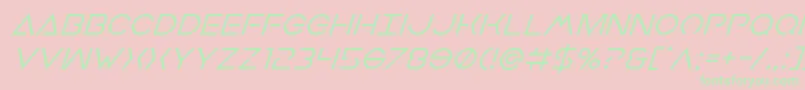 Earthorbitersuperital Font – Green Fonts on Pink Background