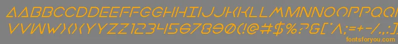 Earthorbitersuperital Font – Orange Fonts on Gray Background