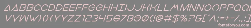 Earthorbitersuperital Font – Pink Fonts on Gray Background