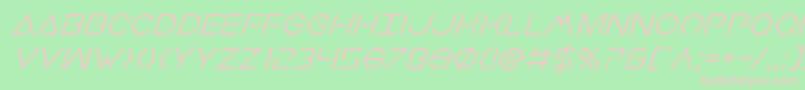 Earthorbitersuperital Font – Pink Fonts on Green Background