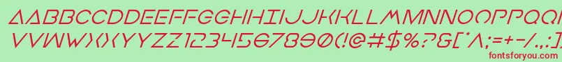 Earthorbitersuperital Font – Red Fonts on Green Background