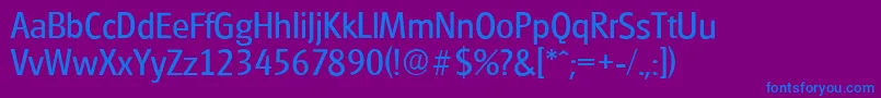 GlasgowserialRegular Font – Blue Fonts on Purple Background