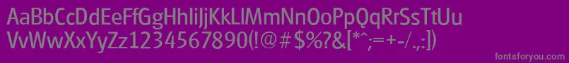 GlasgowserialRegular Font – Gray Fonts on Purple Background