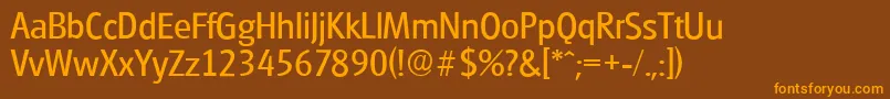 Шрифт GlasgowserialRegular – оранжевые шрифты на коричневом фоне