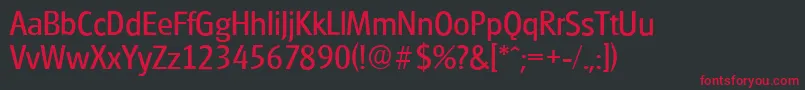 GlasgowserialRegular Font – Red Fonts on Black Background