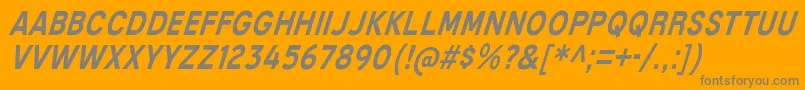 フォントMixolydianTitlingRgIt – オレンジの背景に灰色の文字