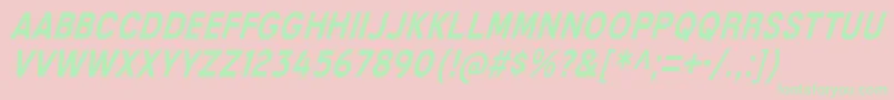 MixolydianTitlingRgIt Font – Green Fonts on Pink Background