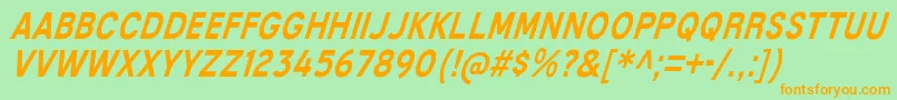 MixolydianTitlingRgIt Font – Orange Fonts on Green Background