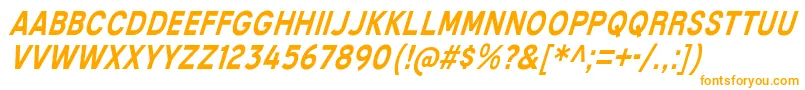 フォントMixolydianTitlingRgIt – 白い背景にオレンジのフォント