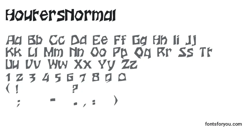 A fonte HoutersNormal – alfabeto, números, caracteres especiais