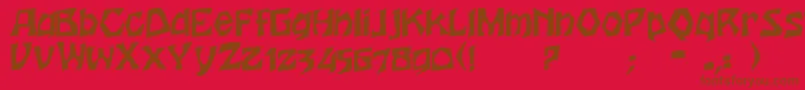 HoutersNormal Font – Brown Fonts on Red Background