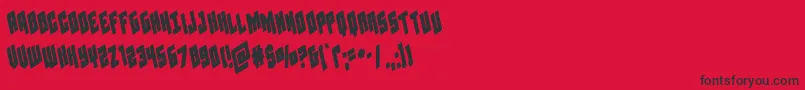 Galaxyforceleft Font – Black Fonts on Red Background