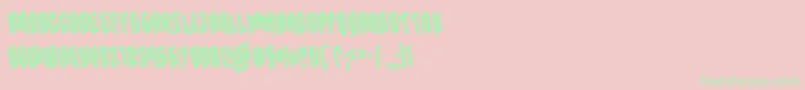 Galaxyforceleft Font – Green Fonts on Pink Background