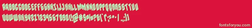 Galaxyforceleft Font – Green Fonts on Red Background