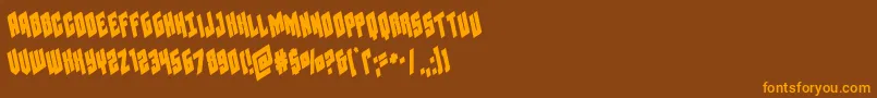 Galaxyforceleft Font – Orange Fonts on Brown Background