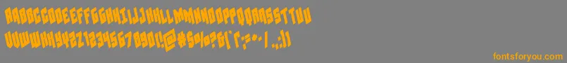 Galaxyforceleft Font – Orange Fonts on Gray Background
