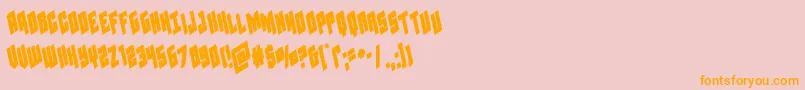 Galaxyforceleft Font – Orange Fonts on Pink Background