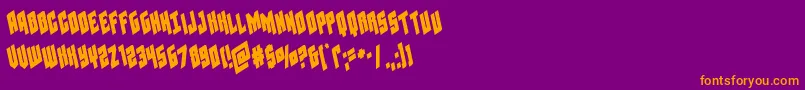 Galaxyforceleft Font – Orange Fonts on Purple Background