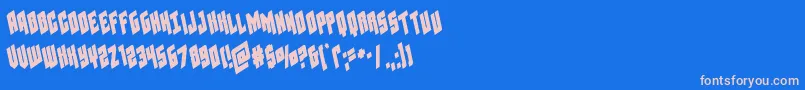 Galaxyforceleft Font – Pink Fonts on Blue Background