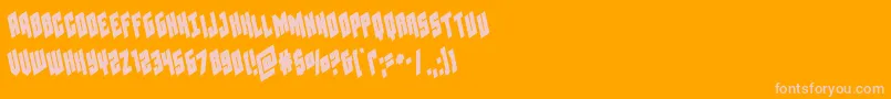 Galaxyforceleft Font – Pink Fonts on Orange Background