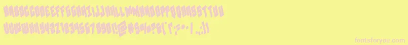 Galaxyforceleft Font – Pink Fonts on Yellow Background