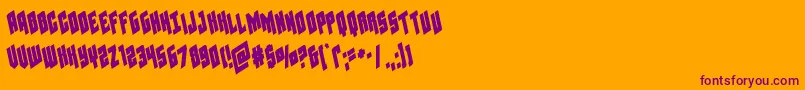 Galaxyforceleft Font – Purple Fonts on Orange Background