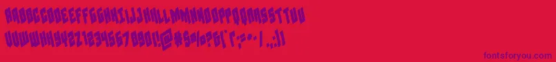 Galaxyforceleft Font – Purple Fonts on Red Background