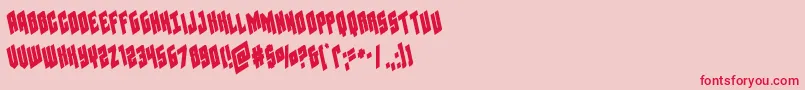 Galaxyforceleft Font – Red Fonts on Pink Background