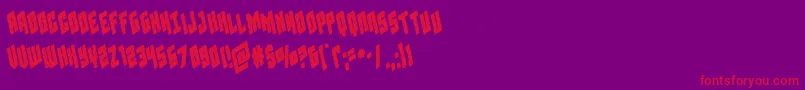 Galaxyforceleft Font – Red Fonts on Purple Background