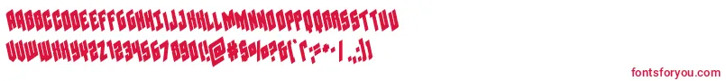 Galaxyforceleft Font – Red Fonts on White Background