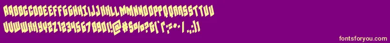 Galaxyforceleft Font – Yellow Fonts on Purple Background