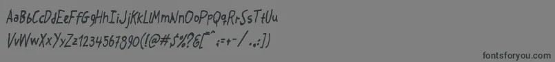 Crosspatchersdelight Font – Black Fonts on Gray Background