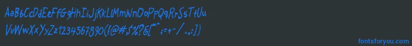 Crosspatchersdelight Font – Blue Fonts on Black Background