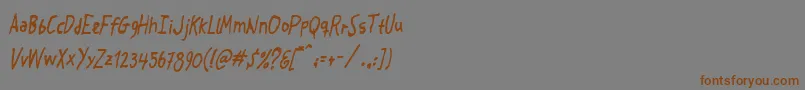 Crosspatchersdelight Font – Brown Fonts on Gray Background