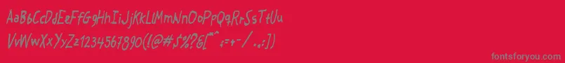 Crosspatchersdelight Font – Gray Fonts on Red Background