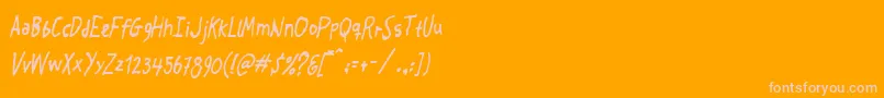 Crosspatchersdelight Font – Pink Fonts on Orange Background