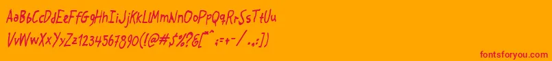 Crosspatchersdelight Font – Red Fonts on Orange Background
