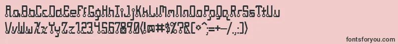 フォントQuasidipitous – ピンクの背景に黒い文字