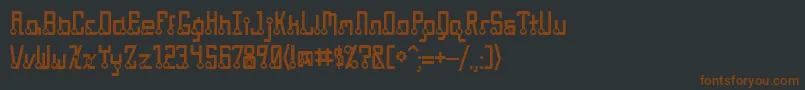 Quasidipitous Font – Brown Fonts on Black Background