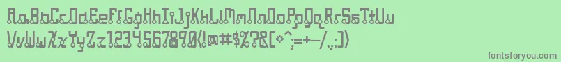 フォントQuasidipitous – 緑の背景に灰色の文字