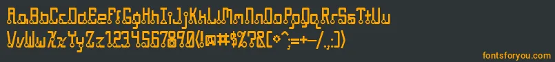 フォントQuasidipitous – 黒い背景にオレンジの文字