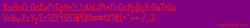 Quasidipitous Font – Red Fonts on Purple Background