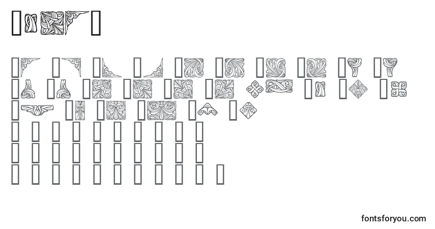 Schriftart Orna4 – Alphabet, Zahlen, spezielle Symbole