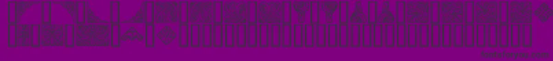 Fonte Orna4 – fontes pretas em um fundo violeta